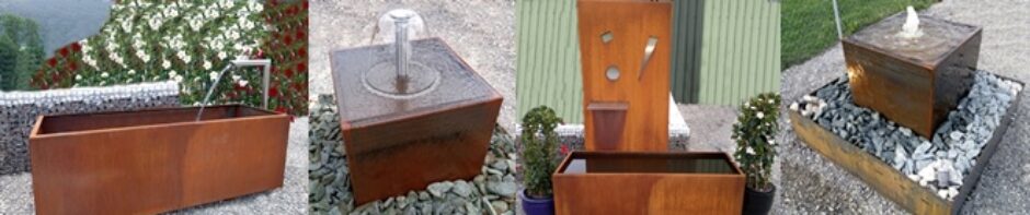 Weg-, Rasen-,Bord-Kanten aus Cor-Ten Stahl | Steinkorb Zenter